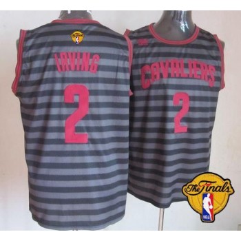 Cavaliers #2 Kyrie Irving Black/Grey Groove The Finals Patch Stitched NBA Jersey Cavaliers #2 Kyrie Irving Black/Grey Groove The Finals Patch Stitched NBA Jersey