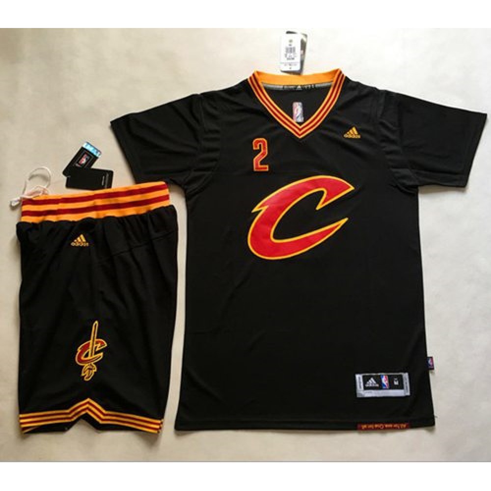 Cavaliers #2 Kyrie Irving Black Short Sleeve 