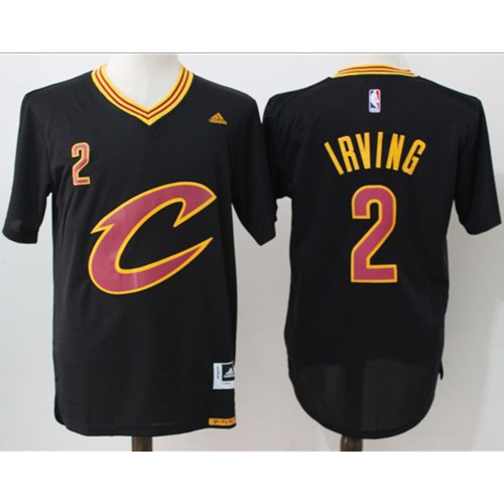 Cavaliers #2 Kyrie Irving Black Short Sleeve 