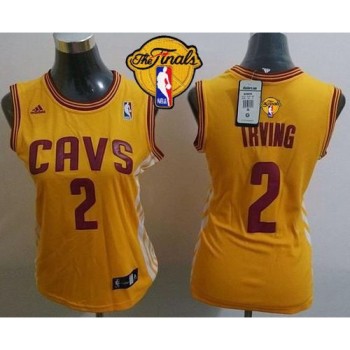 Cavaliers #2 Kyrie Irving Gold Alternate The Finals Patch Women's Stitched NBA Jersey Cavaliers #2 Kyrie Irving Gold Alternate The Finals Patch Women's Stitched NBA Jersey