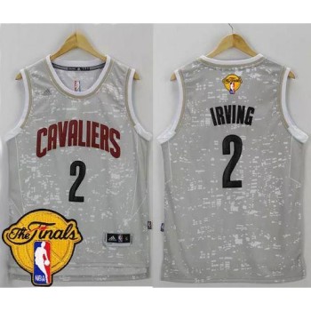 Cavaliers #2 Kyrie Irving Grey City Light The Finals Patch Stitched NBA Jersey Cavaliers #2 Kyrie Irving Grey City Light The Finals Patch Stitched NBA Jersey