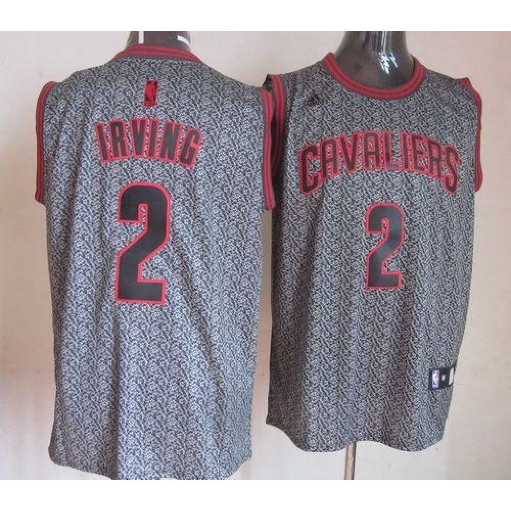 Cavaliers #2 Kyrie Irving Grey Static Fashion Stitched NBA Jersey