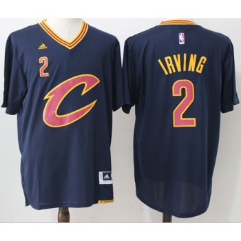 Cavaliers #2 Kyrie Irving Navy Blue Short Sleeve  Cavaliers #2 Kyrie Irving Navy Blue Short Sleeve
