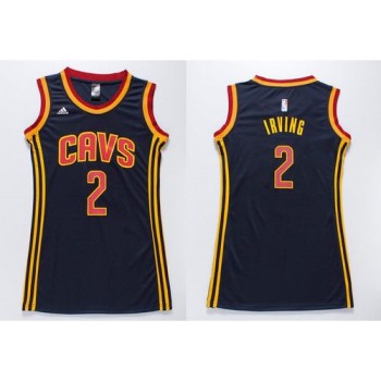 Cavaliers #2 Kyrie Irving Navy Blue Women's Dress Stitched NBA Jersey Cavaliers #2 Kyrie Irving Navy Blue Women's Dress Stitched NBA Jersey