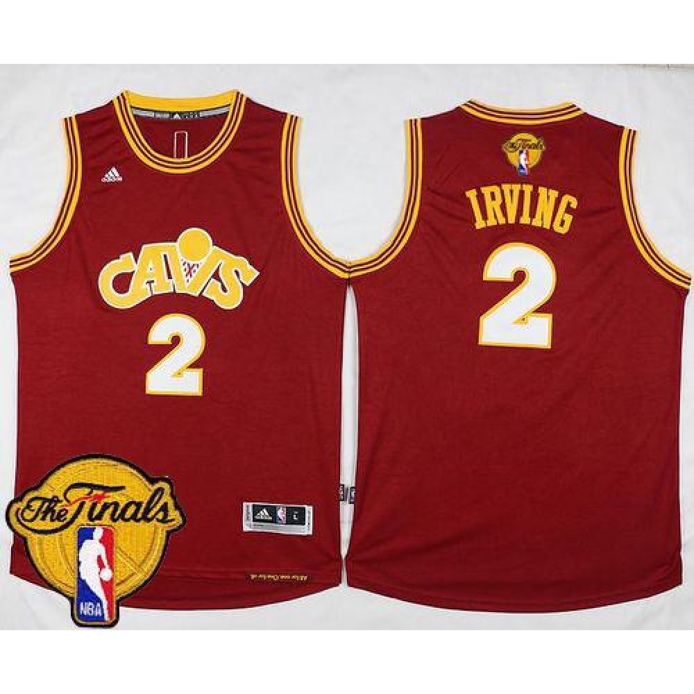 Cavaliers #2 Kyrie Irving Red CAVS The Finals Patch Stitched NBA Jersey