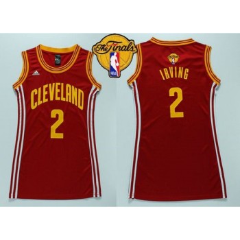 Cavaliers #2 Kyrie Irving Red The Finals Patch Women's Dress Stitched NBA Jersey Cavaliers #2 Kyrie Irving Red The Finals Patch Women's Dress Stitched NBA Jersey
