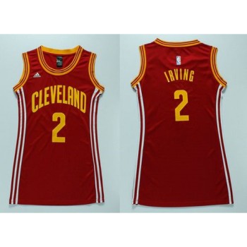 Cavaliers #2 Kyrie Irving Red Women's Dress Stitched NBA Jersey Cavaliers #2 Kyrie Irving Red Women's Dress Stitched NBA Jersey