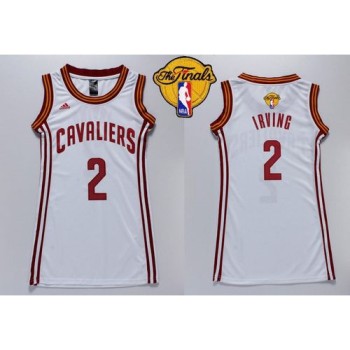 Cavaliers #2 Kyrie Irving White The Finals Patch Women's Dress Stitched NBA Jersey Cavaliers #2 Kyrie Irving White The Finals Patch Women's Dress Stitched NBA Jersey