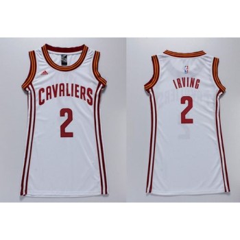 Cavaliers #2 Kyrie Irving White Women's Dress Stitched NBA Jersey Cavaliers #2 Kyrie Irving White Women's Dress Stitched NBA Jersey