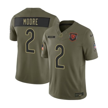 Youth's Chicago Bears #2 D.J. Moore Nike Olive 2025 Salute to Service Retired Limited Jersey Youth's Chicago Bears #2 D.J. Moore Nike Olive 2025 Salute to Service Retired Limited Jersey