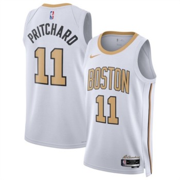 Men's Boston Celtics #11 Payton Pritchard White 2025/26 City Edition Stitched Basketball Jersey