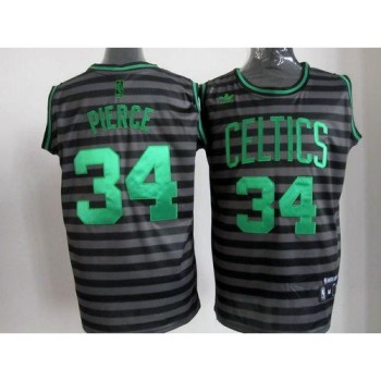 Celtics #34 Paul Pierce Black/Grey Groove Embroidered NBA Jersey Celtics #34 Paul Pierce Black/Grey Groove Embroidered NBA Jersey