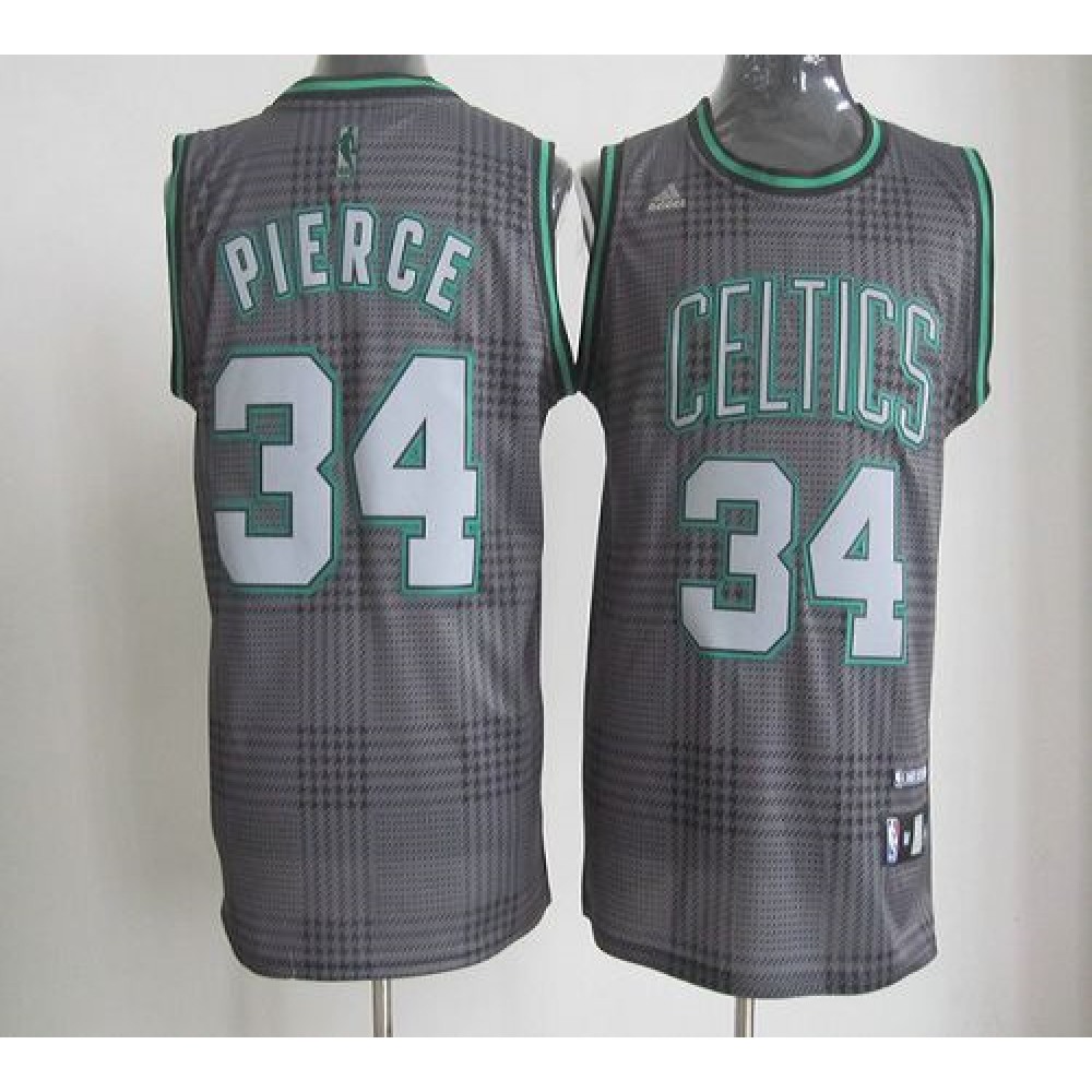 Celtics #34 Paul Pierce Black Rhythm Fashion Embroidered NBA Jersey