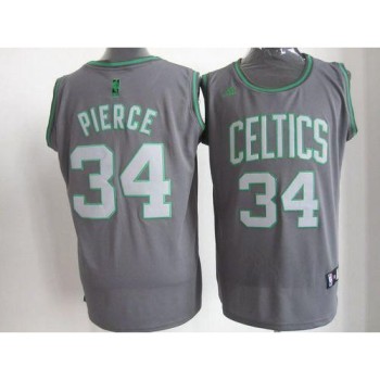 Celtics #34 Paul Pierce Grey Graystone Fashion Embroidered NBA Jersey Celtics #34 Paul Pierce Grey Graystone Fashion Embroidered NBA Jersey