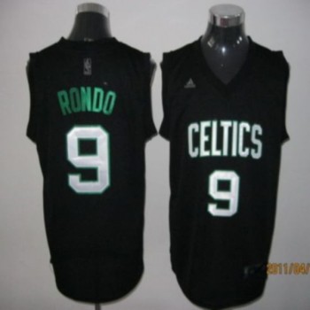 Celtics #9 Rajon Rondo Black With Green Name Stitched NBA Jersey Celtics #9 Rajon Rondo Black With Green Name Stitched NBA Jersey
