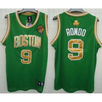Celtics #9 Rajon Rondo Stitched Green Gold Number Final Patch NBA Jersey Celtics #9 Rajon Rondo Stitched Green Gold Number Final Patch NBA Jersey