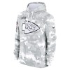 Youth Kansas City Chiefs White/Gray 2024 Salute To Service Pullover Hoodie