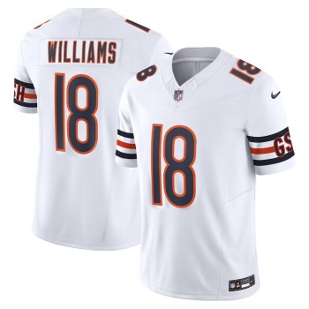 Men's Chicago Bears #18 Caleb Williams White 2024 NFL Draft First Round Pick Player F.U.S.E. Vapor Untouchable Limited Stitched Football Jersey Men's Chicago Bears #18 Caleb Williams White 2024 NFL Draft First Round Pick Player F.U.S.E. Vapor Untouchable Limited Stitched Football Jersey