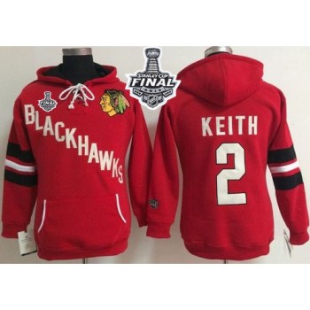 Chicago Blackhawks #2 Duncan Keith Red Women's Old Time Heidi 2015 Stanley Cup NHL Hoodie Chicago Blackhawks #2 Duncan Keith Red Women's Old Time Heidi 2015 Stanley Cup NHL Hoodie