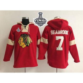 Chicago Blackhawks #7 Brent Seabrook Red 2015 Stanley Cup Pullover NHL Hoodie Chicago Blackhawks #7 Brent Seabrook Red 2015 Stanley Cup Pullover NHL Hoodie