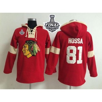 Chicago Blackhawks #81 Marian Hossa Red 2015 Stanley Cup Pullover NHL Hoodie Chicago Blackhawks #81 Marian Hossa Red 2015 Stanley Cup Pullover NHL Hoodie