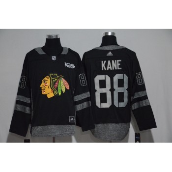 Chicago Blackhawks #88 Patrick Kane Black Men's 1917-2017 100th Anniversary  Stitched NHL Jersey Chicago Blackhawks #88 Patrick Kane Black Men's 1917-2017 100th Anniversary  Stitched NHL Jersey
