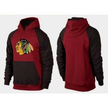 Chicago Blackhawks Pullover Hoodie Burgundy Red & Black Chicago Blackhawks Pullover Hoodie Burgundy Red & Black