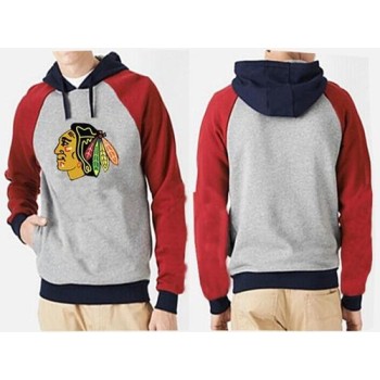 Chicago Blackhawks Pullover Hoodie Grey & Red