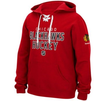 Chicago Blackhawks Reebok Stitch Em Up Lace Hoodie Red Chicago Blackhawks Reebok Stitch Em Up Lace Hoodie Red