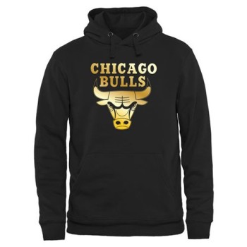 Chicago Bulls Gold Collection Pullover Hoodie Black Chicago Bulls Gold Collection Pullover Hoodie Black