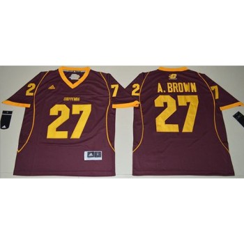 Chippewas #27 Antonio Brown Maroon Stitched NCAA Jersey Chippewas #27 Antonio Brown Maroon Stitched NCAA Jersey