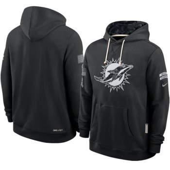 Men's Miami Dolphins Nike Black 2026 Salute to Service Sideline Dri-FIT Pullover Hoodie Men's Miami Dolphins Nike Black 2026 Salute to Service Sideline Dri-FIT Pullover Hoodie