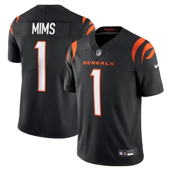 Men's Cincinnati Bengals #1 Amarius Mims Black 2024 NFL Draft First Round Pick Player F.U.S.E. Vapor Untouchable Limited Stitched Football Jersey