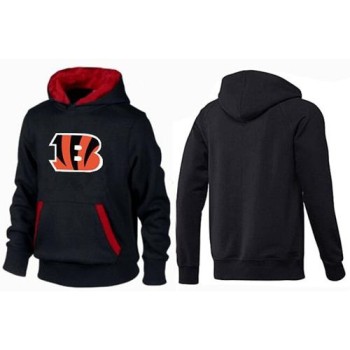 Cincinnati Bengals Logo Pullover Hoodie Black & Red Cincinnati Bengals Logo Pullover Hoodie Black & Red