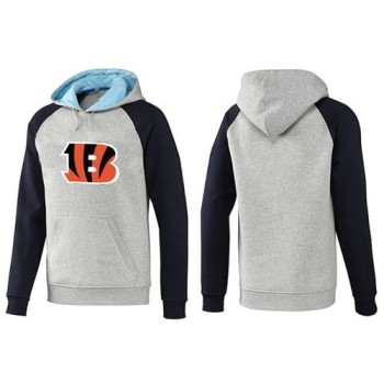 Cincinnati Bengals Logo Pullover Hoodie Grey & Blue