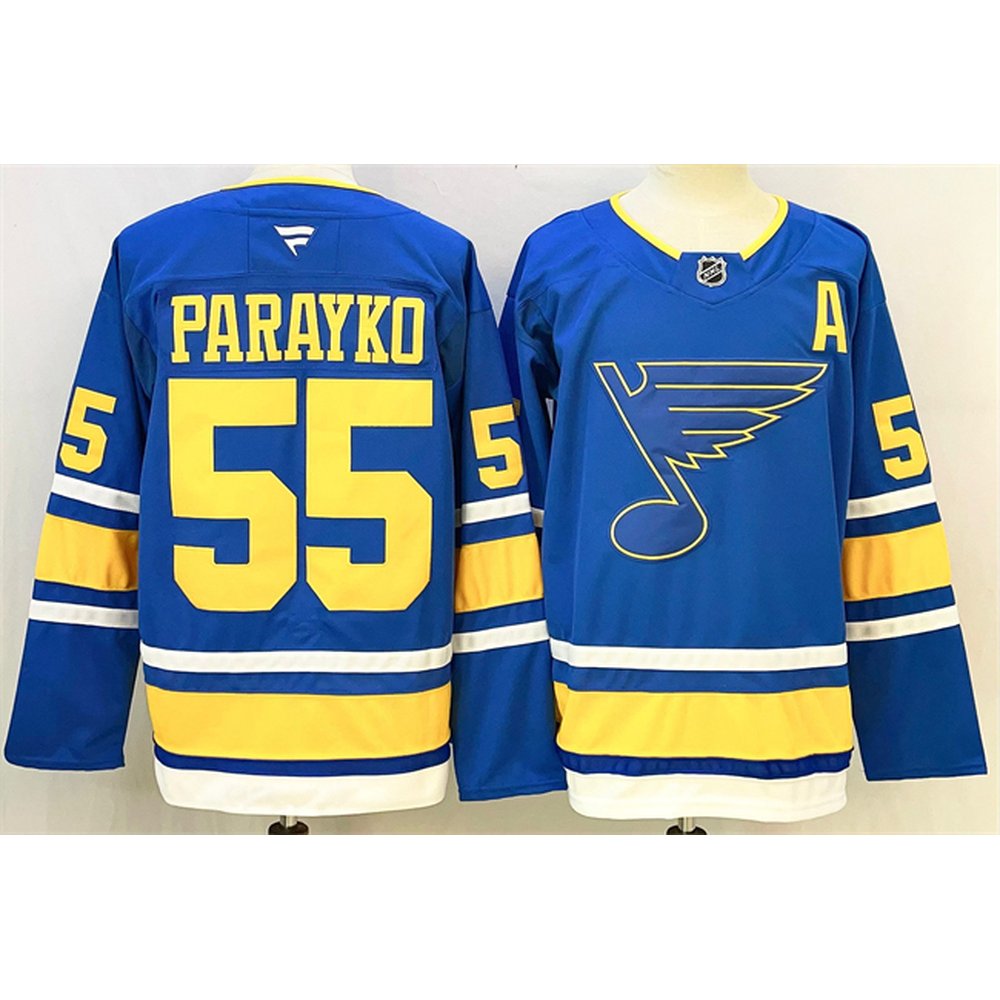 Youth St. Louis Blues #55 Colton Parayko Blue 2025 With A Patch Stitched Hockey Jersey Youth St. Louis Blues #55 Colton Parayko Blue 2025 With A Patch Stitched Hockey Jersey
