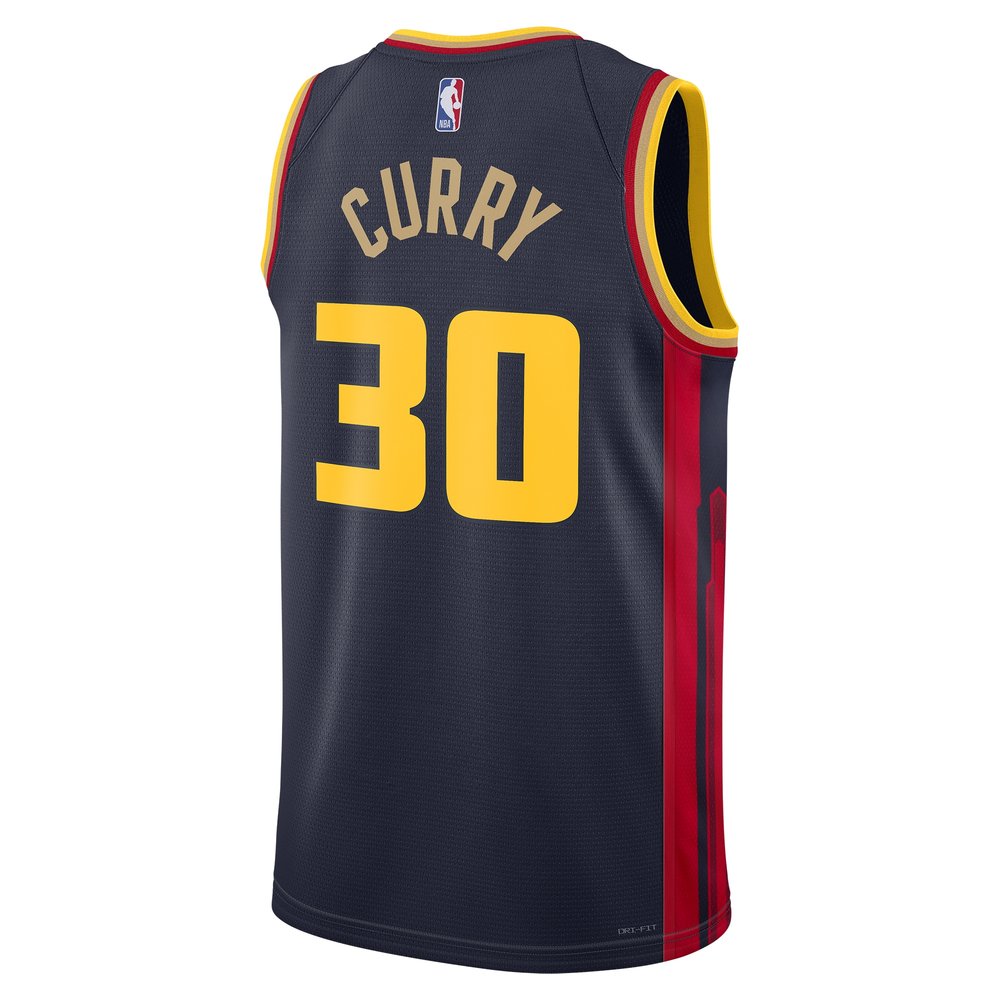Unisex Golden State Warriors #30 Stephen Curry Navy 2024/25 Swingman Player City Edition Jersey
