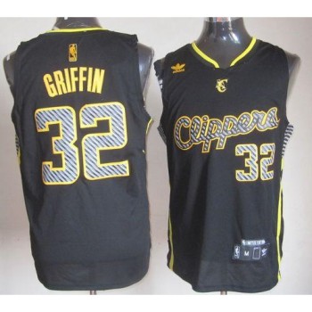 Clippers #32 Blake Griffin Black Electricity Fashion Stitched NBA Jersey