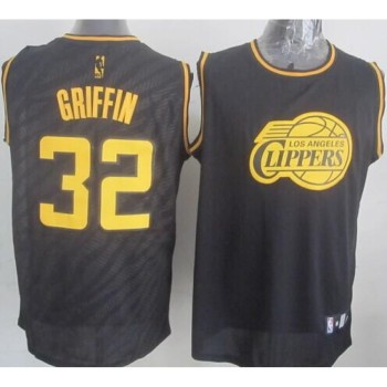 Clippers #32 Blake Griffin Black Precious Metals Fashion Stitched NBA Jersey