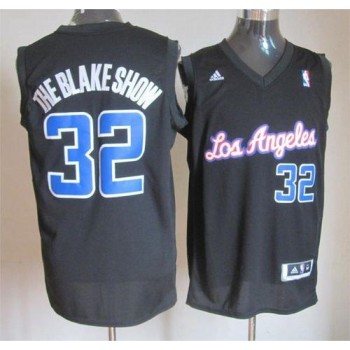Clippers #32 Blake Griffin Black With Blake Show Stitched NBA Jersey