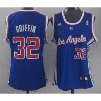 Clippers #32 Blake Griffin Blue Women Fashion Stitched NBA Jersey