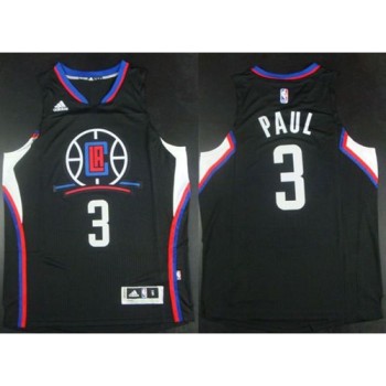 Clippers #3 Chris Paul Black Alternate Stitched NBA Jersey