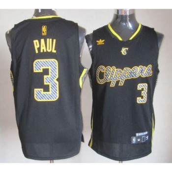Clippers #3 Chris Paul Black Electricity Fashion Stitched NBA Jersey Clippers #3 Chris Paul Black Electricity Fashion Stitched NBA Jersey