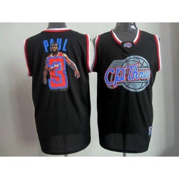 Clippers #3 Chris Paul Black Notorious Stitched NBA Jersey