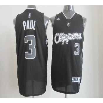 Clippers #3 Chris Paul Black Shadow Stitched NBA Jersey