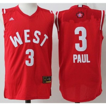 Clippers #3 Chris Paul Red 2016 All Star Stitched NBA Jersey