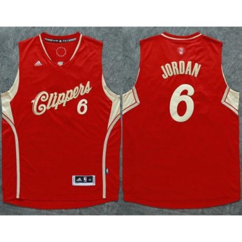 Clippers #6 DeAndre Jordan Red 2015-2016 Christmas Day Stitched NBA Jersey Clippers #6 DeAndre Jordan Red 2015-2016 Christmas Day Stitched NBA Jersey