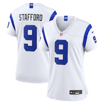 Women's Los Angeles Rams #9 Matthew Stafford Nike Fearsome White Game Jersey