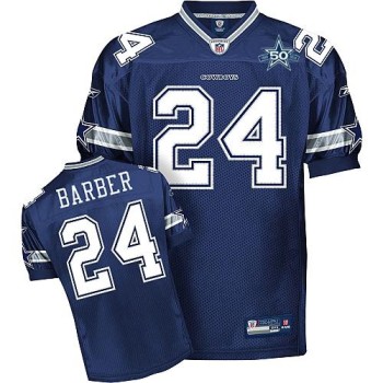 Cowboys #24 Marion Barber Navy Blue With Team 50TH Patch Stitched Youth NFL Jersey Cowboys #24 Marion Barber Navy Blue With Team 50TH Patch Stitched Youth NFL Jersey