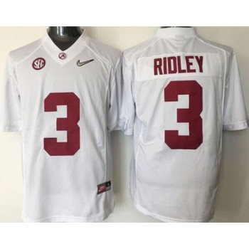 Crimson Tide #3 Calvin Ridley White 2016 National Championship Stitched NCAA Jersey